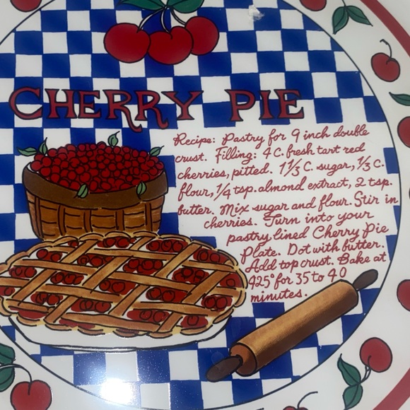 Cottagecore Cherry Pie Bakeware w Cherry Pie RECIPE! - Picture 2 of 4
